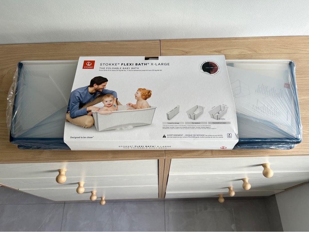Stokke Flexi Bath XLarge Transparent Blue, Babies & Kids, Bathing