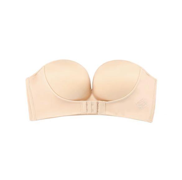 Strapless Bra with Clear Back Invisible Strap Push Up Padded Underwire  Backless Women Super Push Up Bra Invisible Brassiere With Adjustable  Shoudler Front Closure Bras 