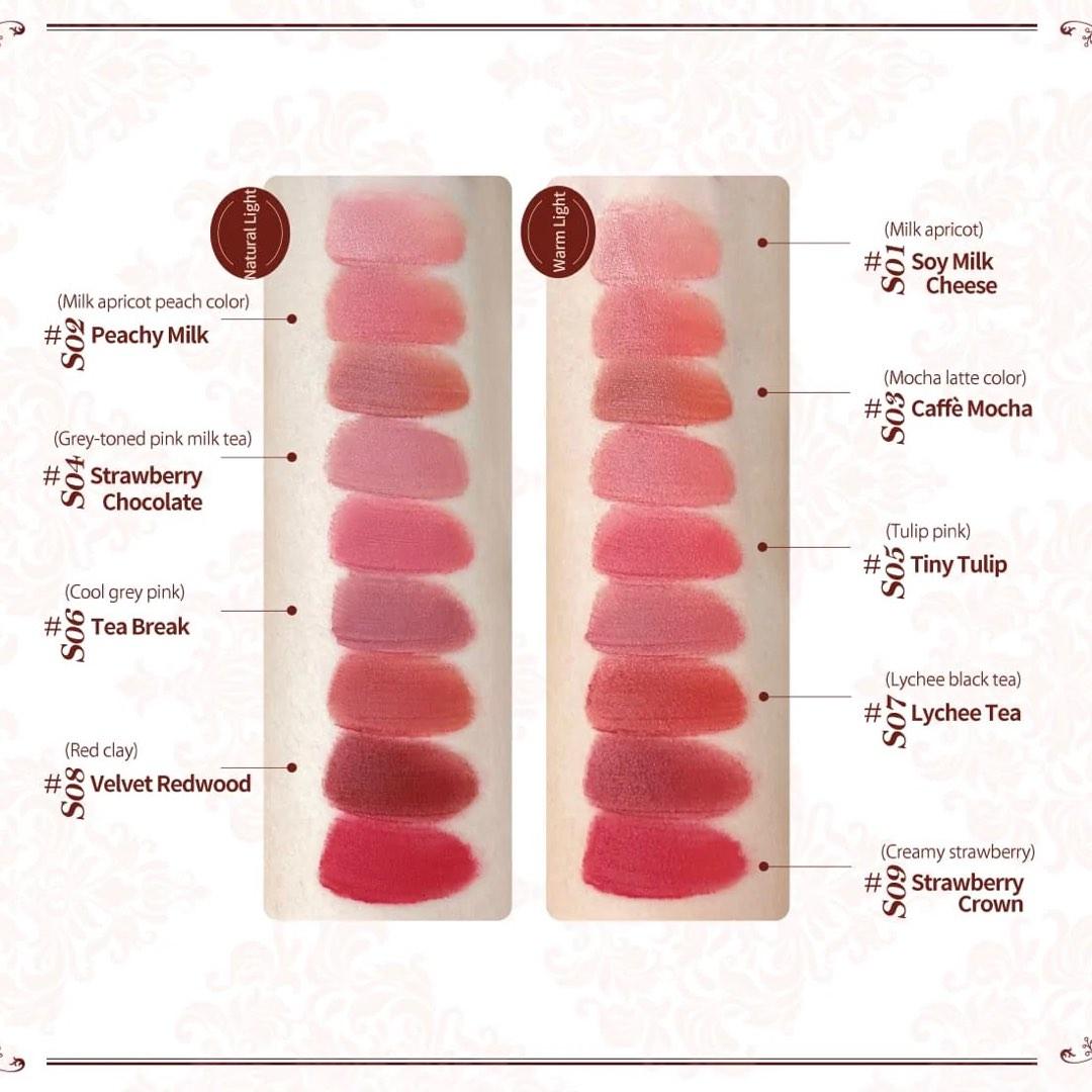 Flower Knows Strawberry Rococo Series Cloud Matte Lip Gloss S04