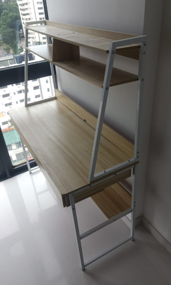 Study table with rack, Furniture & Home Living, Furniture, Tables ...