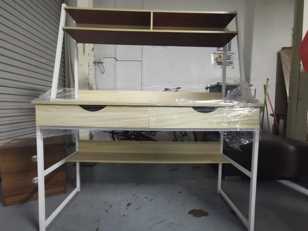 Study table with rack, Furniture & Home Living, Furniture, Tables ...