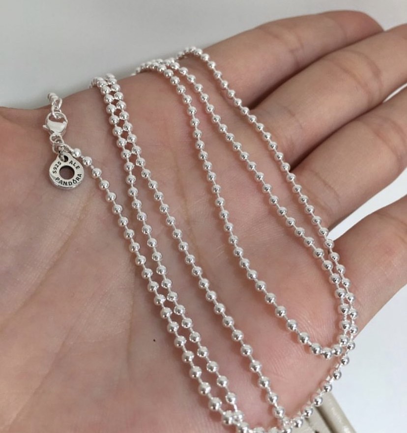 Pandora polished ball chain necklace deals