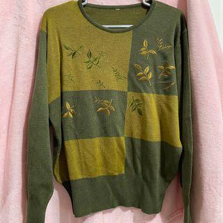 Sweater knit Army-Lemon
