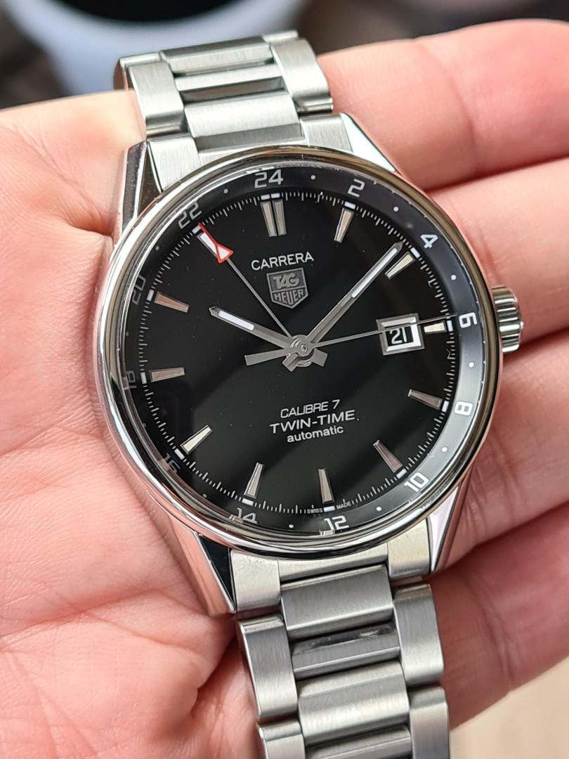 Tag Heuer Carrera Twin Time Calibre 7, Men's Fashion, Watches &  Accessories, Watches on Carousell