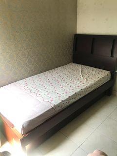 Kasur Tempat tidur kayu uk 1x2m