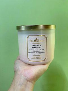 Vanilla & Peach Tea | 3 wick Candle | Bath& Body Works