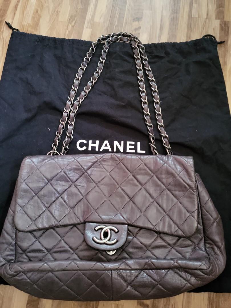 Waiting for the right new owner - vintage classic rarely used grey gray  chanel bag soft calf leather with silver hardware authentic quilted soft  base