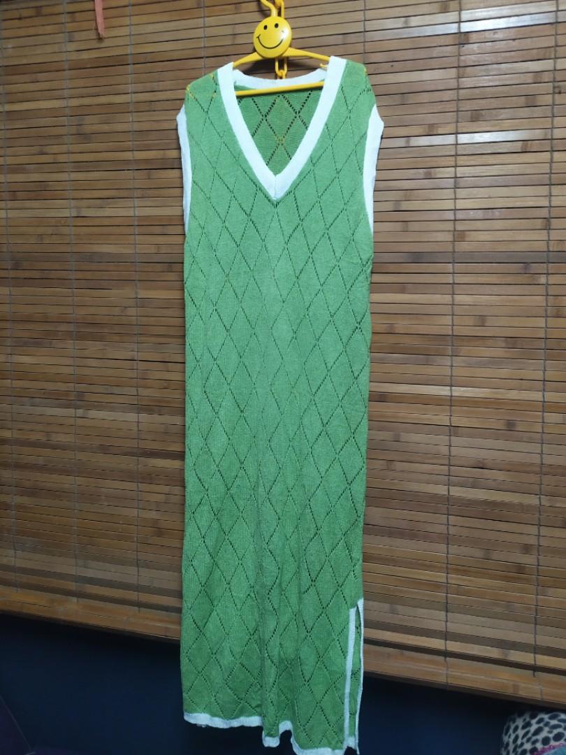 green sweater vest dress Vest Dress