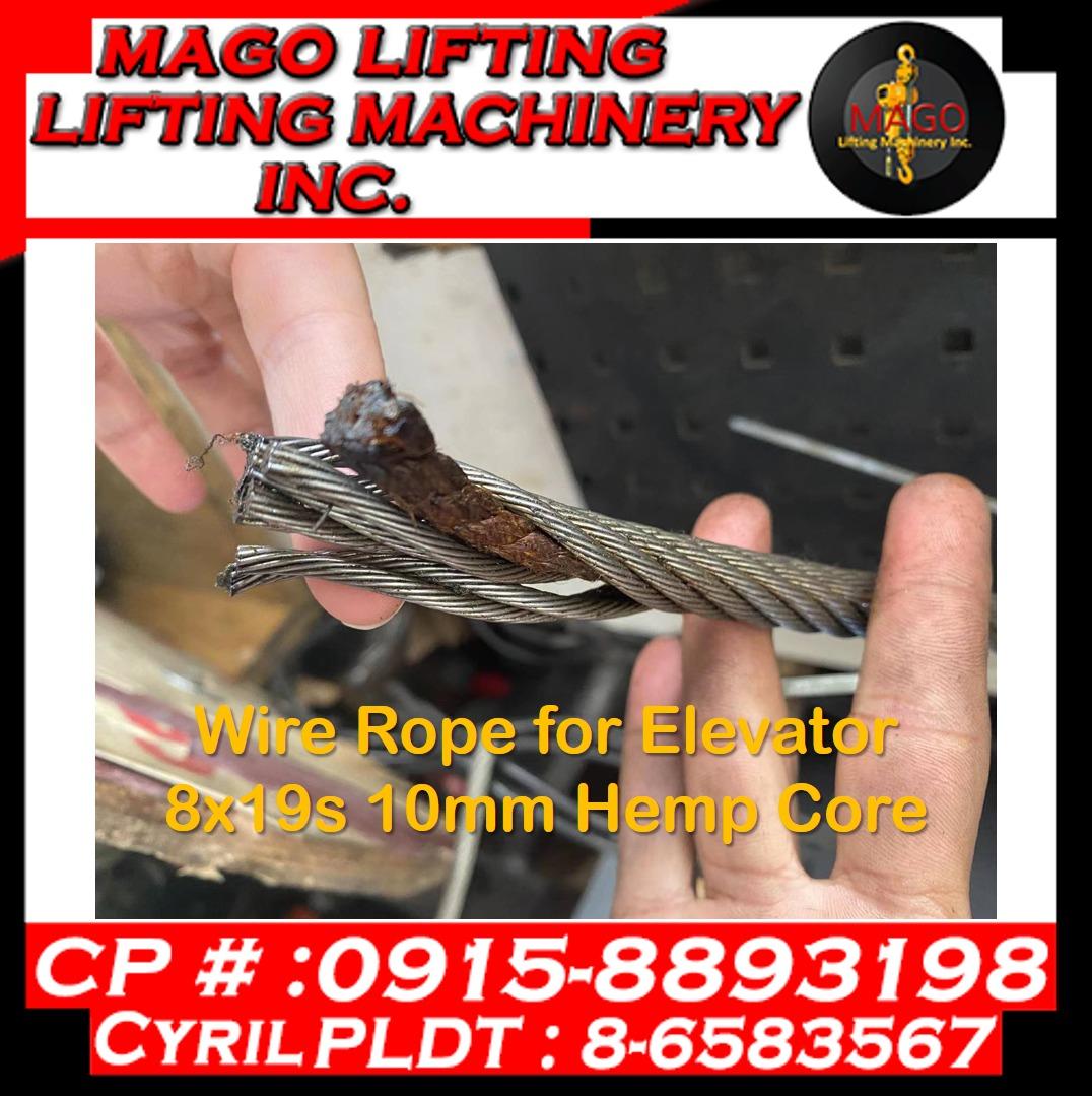 Wire Rope for Elevator 8x19s 10mm Hemp Core, Commercial & Industrial