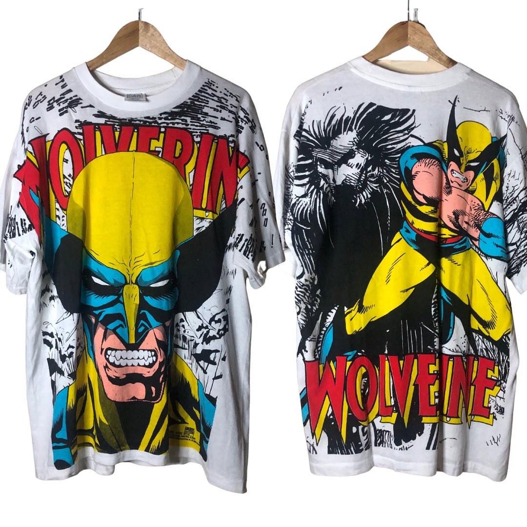 Wolverine aop marvel, Men's Fashion, Tops & Sets, Tshirts & Polo Shirts