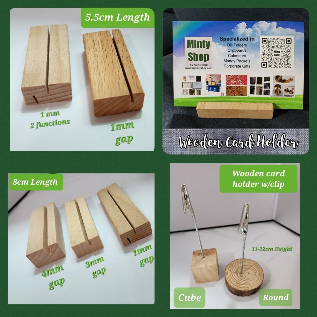 Craicidios 10er Set Kartenhalter Aus Buchenholz - Stylische Tischhalter Für Hochzeit & Büro