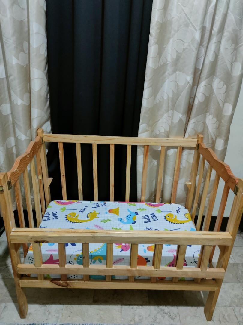 2 way Wooden Baby Crib comes with Uratex Foam with Free bednest, Babies