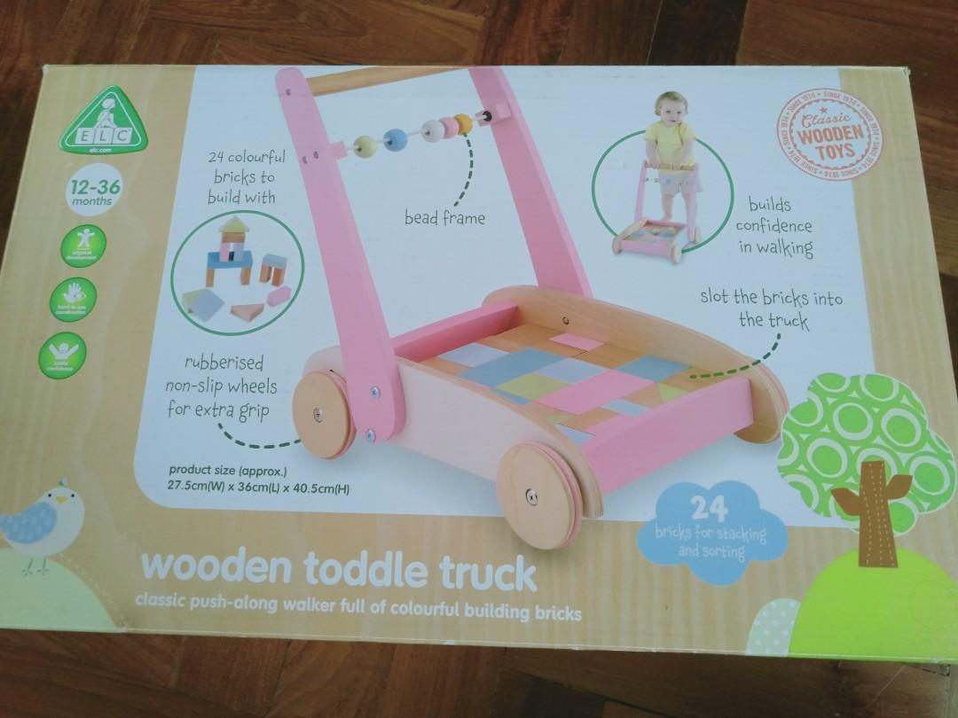 Wooden toddle truck best sale
