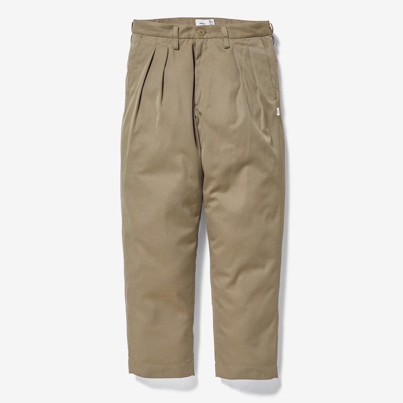 WTAPS 20AW TUCK TROUSERS 卡其色長褲, 男裝, 褲＆半截裙, 長褲- Carousell