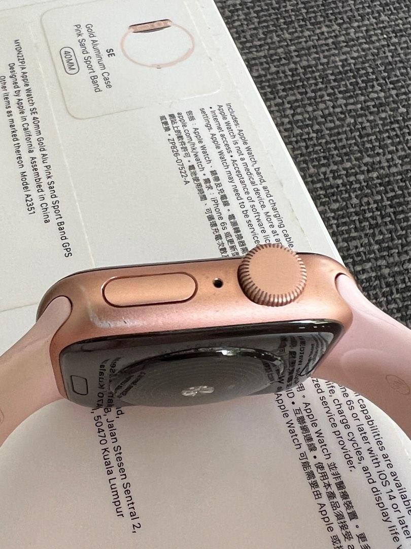 Apple Watch SE 40mm A2351 GPS - Gold w/Pink Sand Sport Band