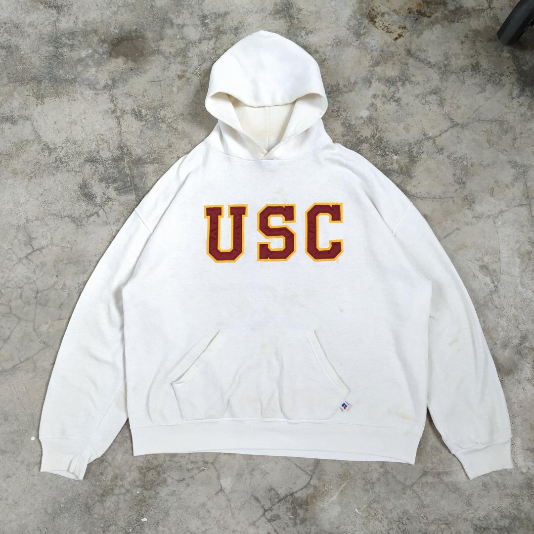 USC Trojans Hoodie Men Size Large Russell Athletic Pullover