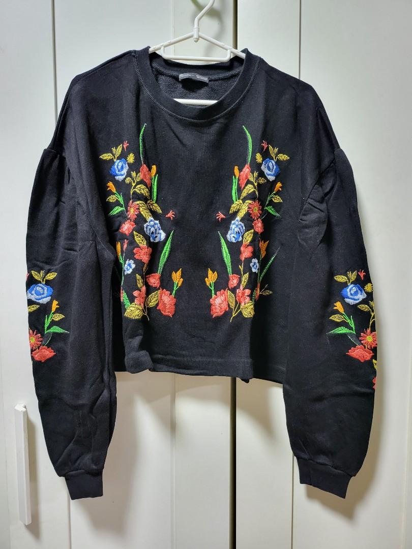 Zara embroidered jumper store