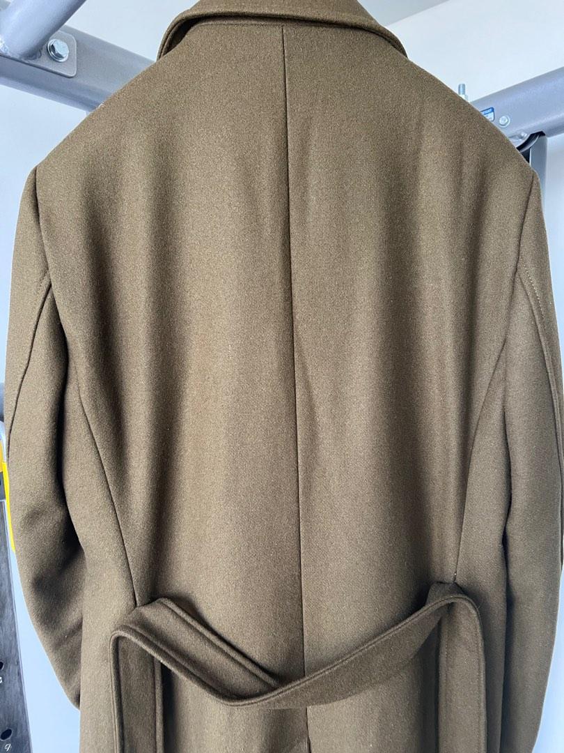zara belted coat khaki
