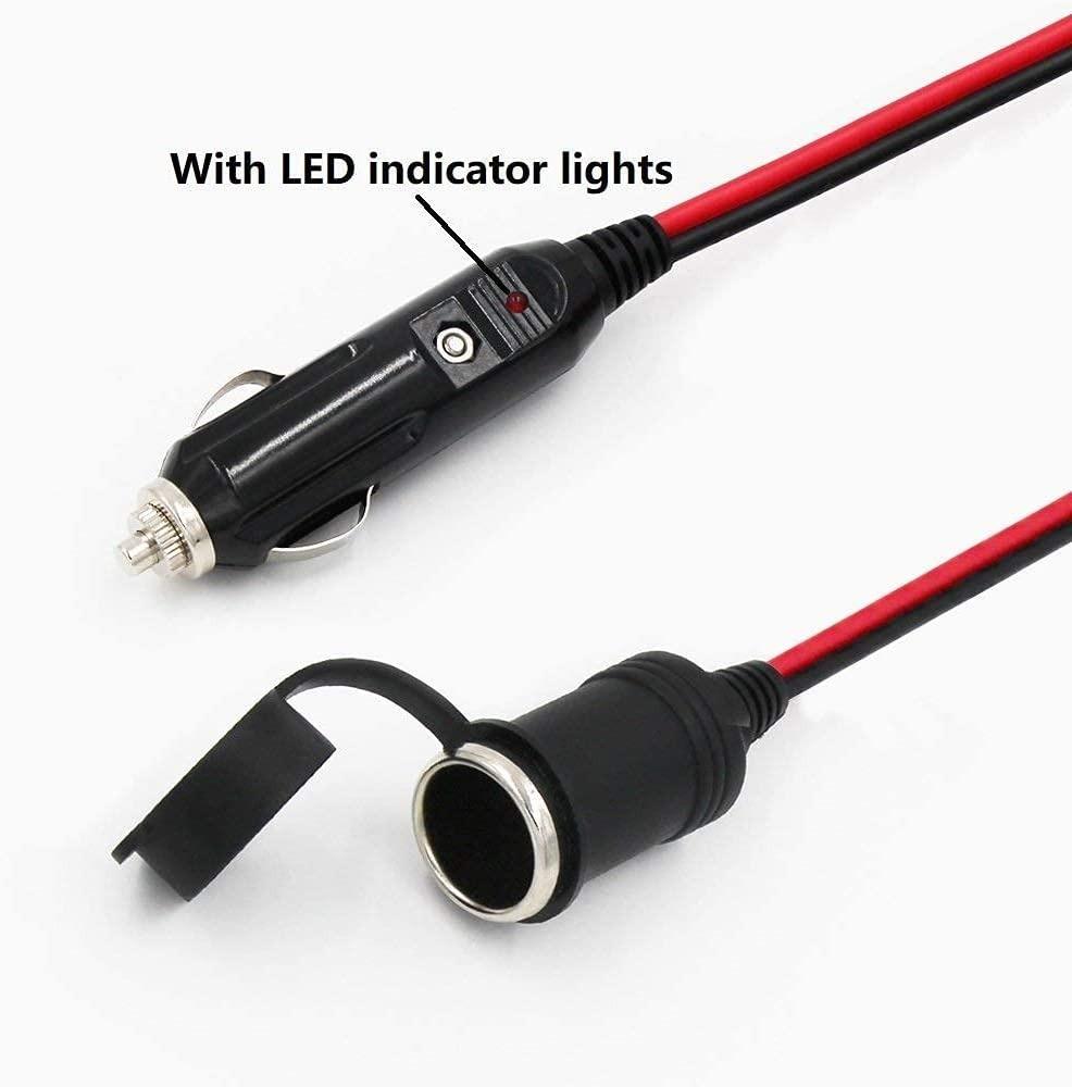 3m Car Cigarette Lighter Extension Cable With Switch 12V 15A Car Cigarette  Lighter Plug Socket Extension Wire Car Gifts