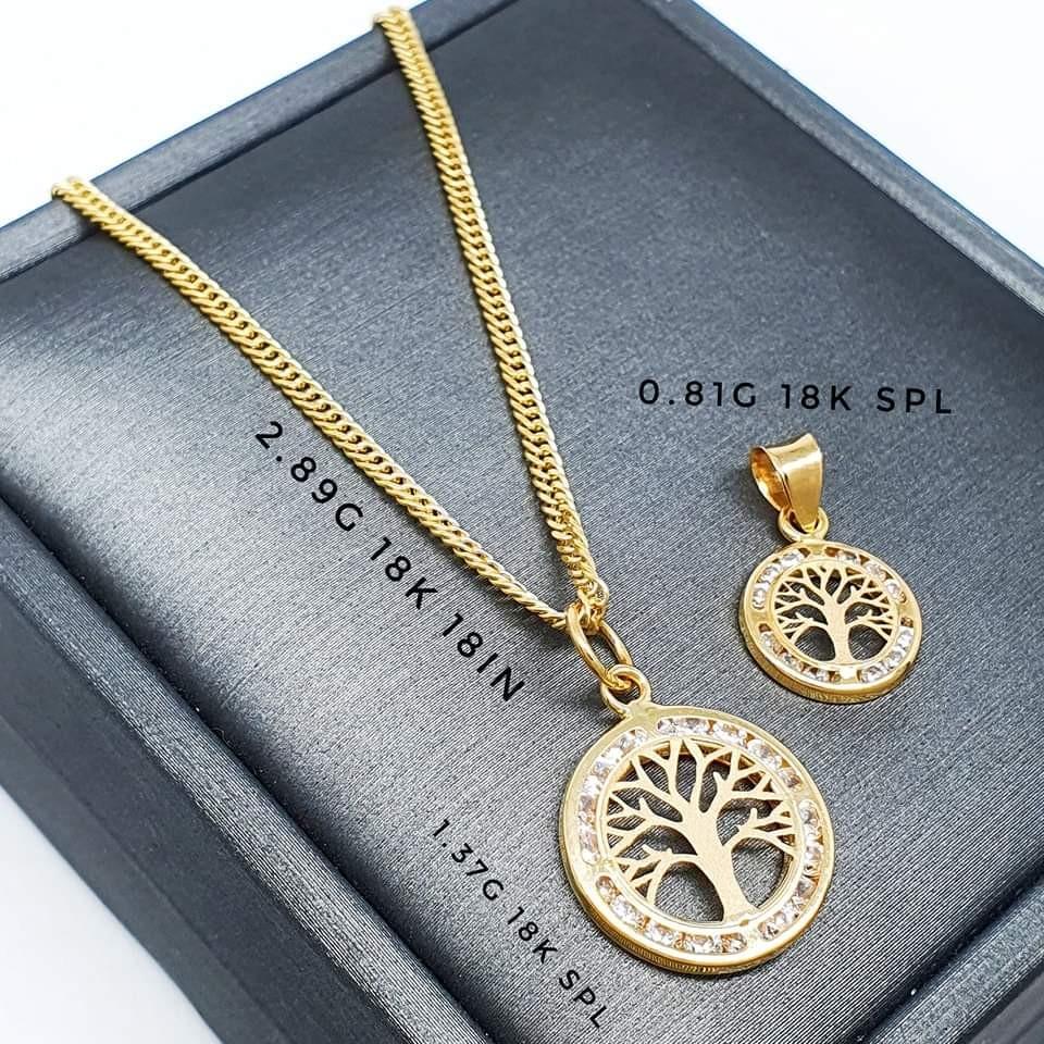 18 KARAT MONEY TREE NECKLACE . Niyo Treasure Feng Shui