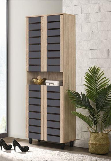 2 Door Tall Shoe Cabinet