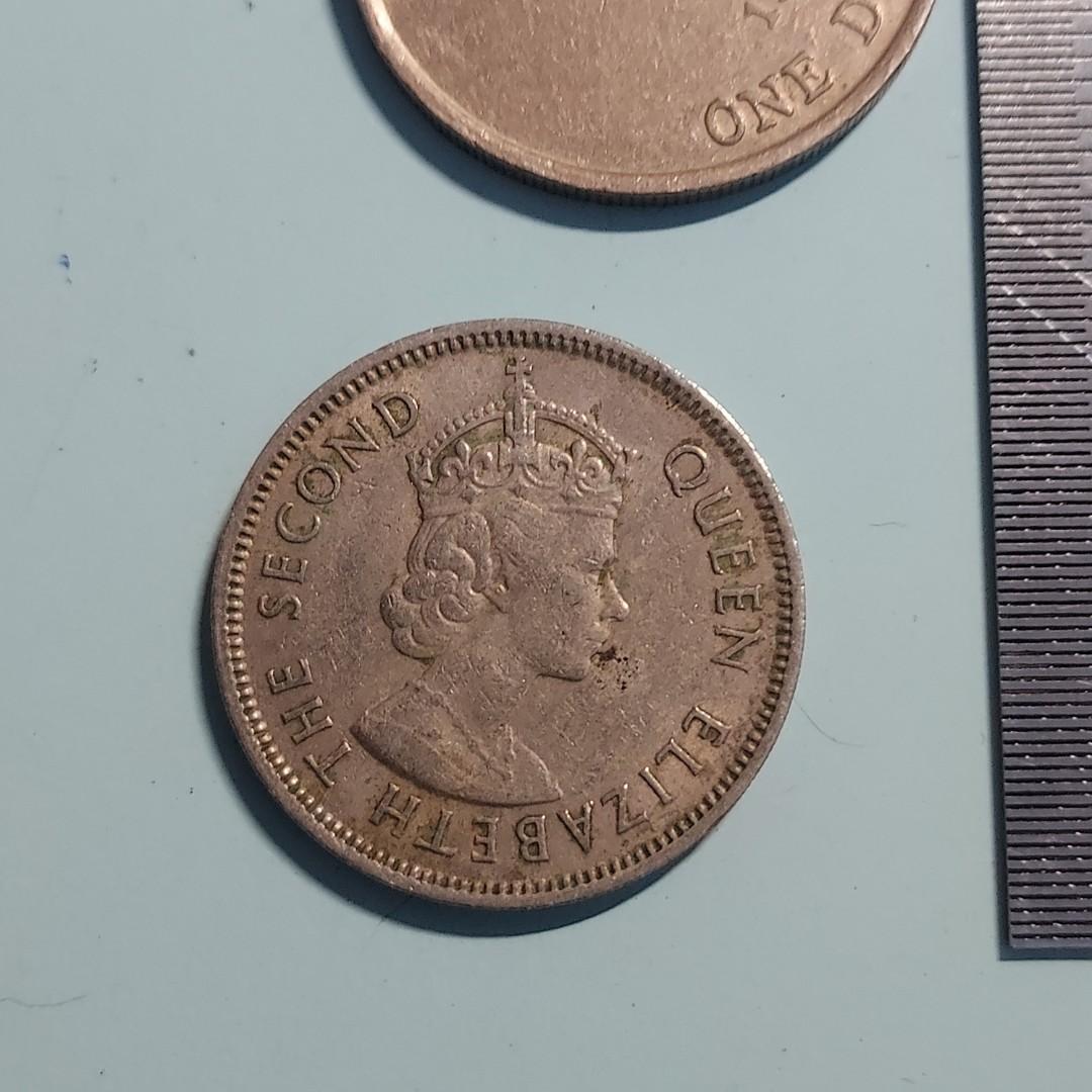 香港5角硬幣。 女皇頭。1966。流通品。T13, 興趣及遊戲, 收藏品及紀念品, 錢幣- Carousell