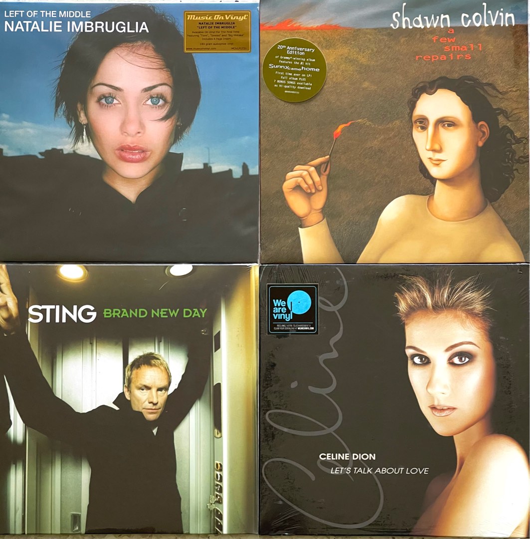 90s hit albums on vinyl Shawn Colvin, Celine Dion, Natalie Imbruglia & Sting, Hobbies & Toys