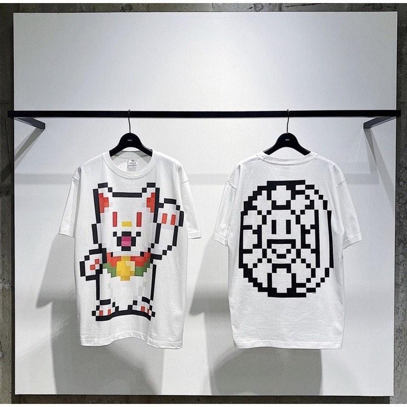 村上隆招財貓Nft 馬賽克短袖Murakami Lucky Cat Coin Bank T 村上隆招財貓Nft 馬賽克短袖Murakami Lucky Cat Coin Bank T