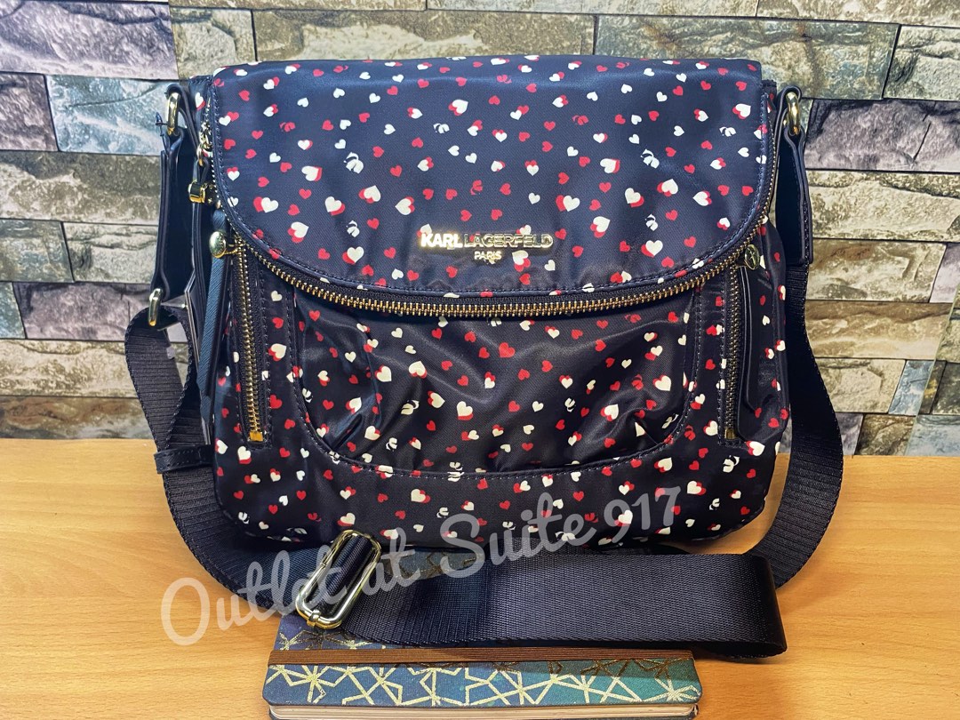 Original Karl Lagerfeld Cara Messenger Bag Women s Fashion