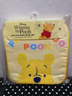 迪士尼小熊維尼 Winnie the pooh 15cmx15cm 洗面毛巾 毛巾仔x5