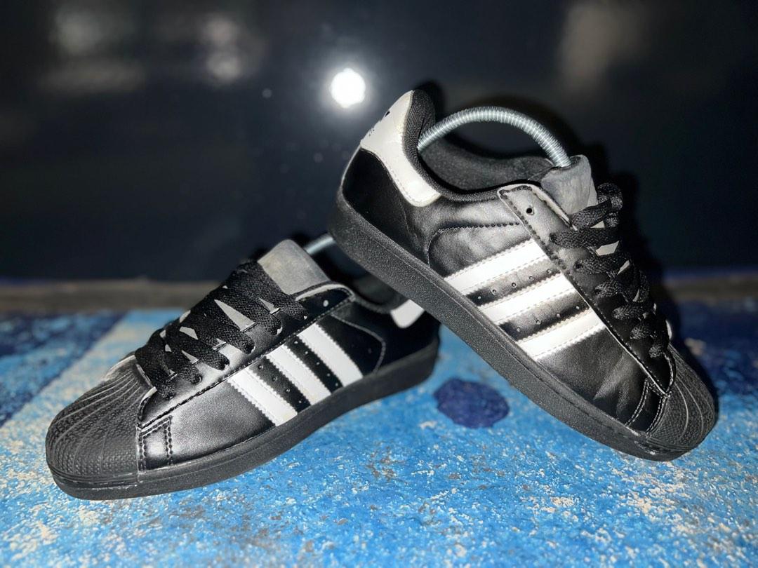 Adidas originals superstar black and white uk clearance