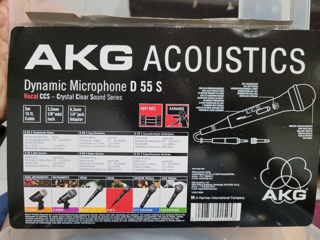 AKG Acoustics Dynamic Microphone D55S, TV & Home Appliances, TV