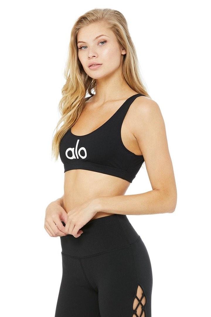 Alo Yoga Ambient Logo Bra (S), Women's Fashion, Activewear on