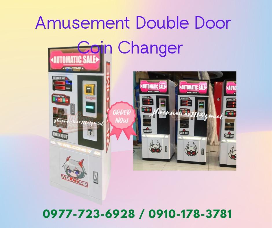Amusement Double Door Coin Changer Vending Machine Automatic Coin