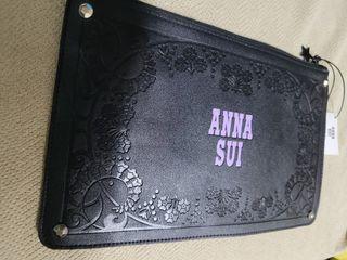 ANNA SUI leather clutch 11x7in