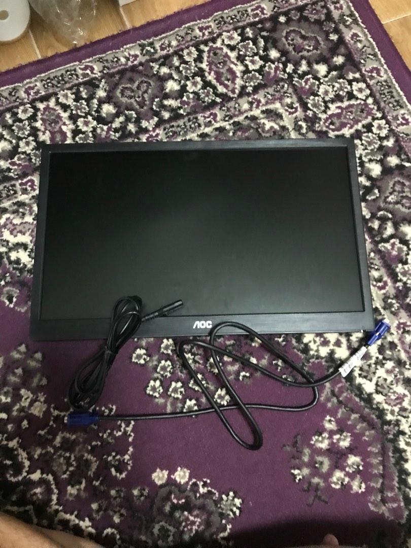AOC 19” Led Monitor (Category: Monitor Screens) located in San Juan City. Submitted by 81Xavier (Listing ID 1188562049, Image 3). Description: AOC 19” Led monitor. Lightly used for Online learning. RFS Decluttering.