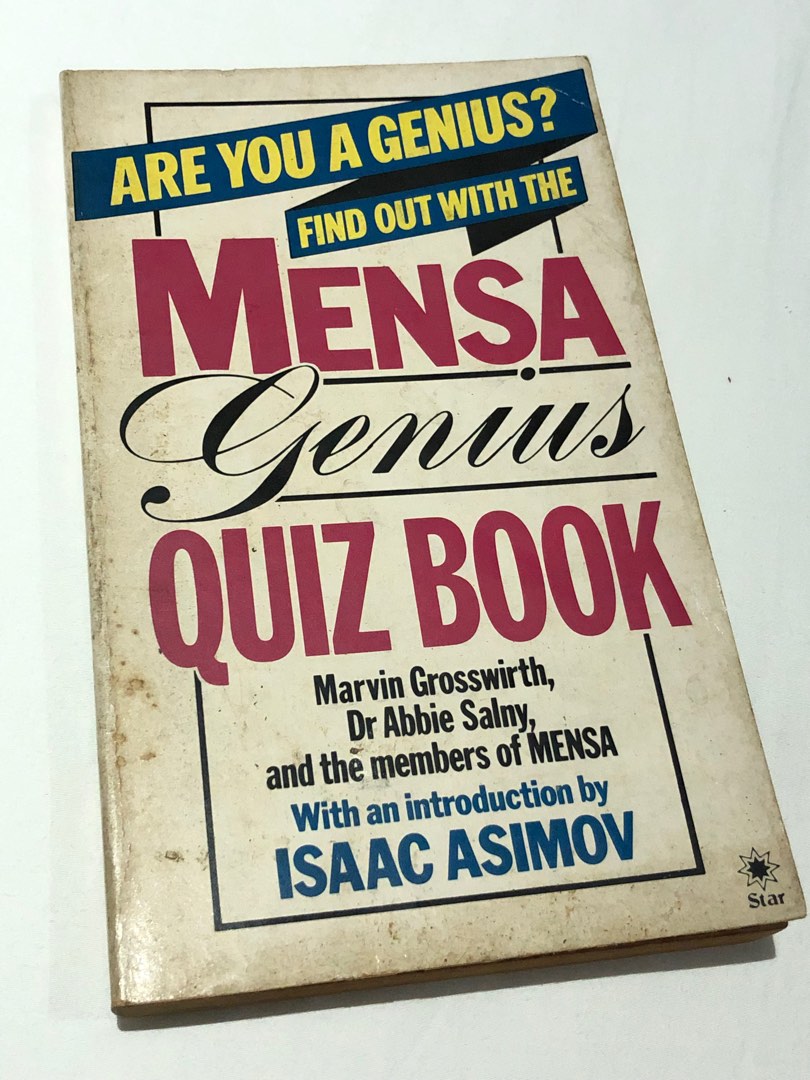 The Mensa Genius Quiz Book With an Introduction by Isaac Isimov Grosswirth