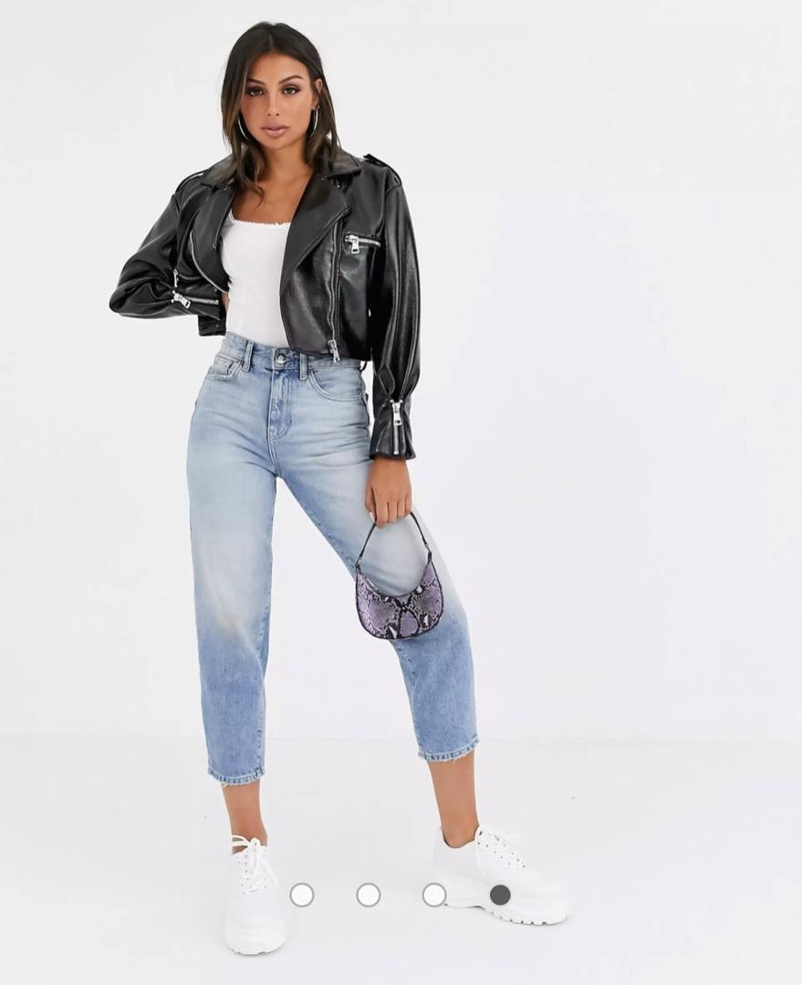 Asos 80s leather jacket store