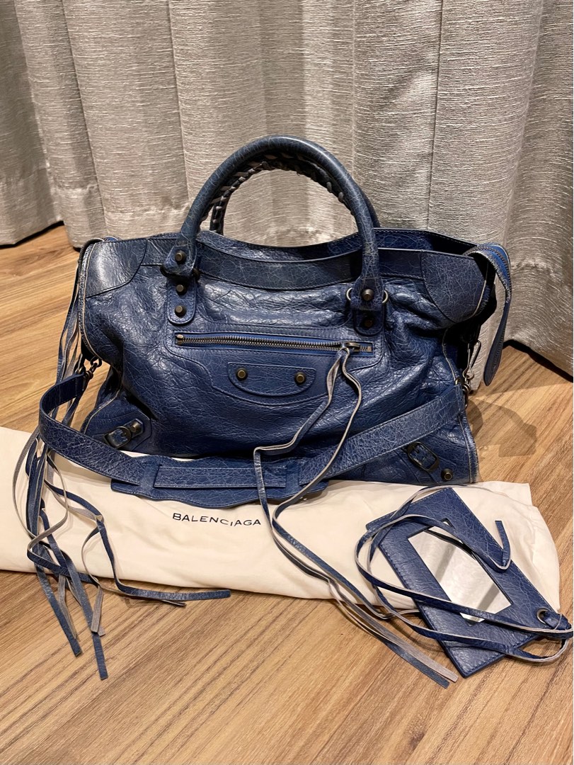 Balenciaga City Bag blue, Luxury, Bags & Wallets on Carousell
