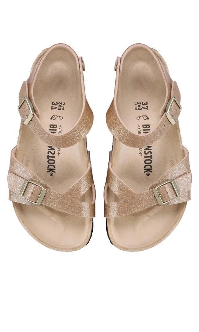 Birkenstock Rio Birko-Flor Magic Galaxy Sandal in Gold, Women's Fashion,  Footwear, Sandals on Carousell
