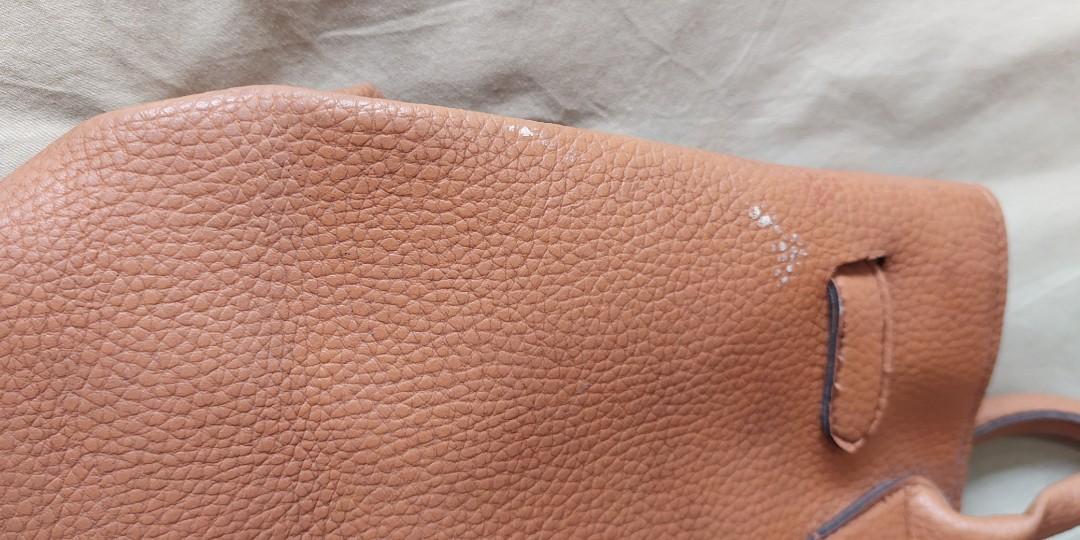 Birkin-like bag in Taurillon Leather (Category: Luxury Bags & Wallets) located in Quezon City. Submitted by mariieee_ (Listing ID 1188448038, Image 3). Description: No brand Real, taurillon leather Advised for Cleaning The metal is detached from the lock Negotiable RFS: Decluttering.