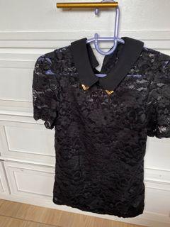 Black lace blouse