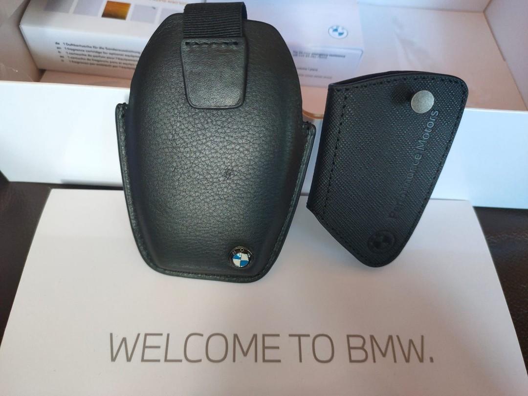 BMW key holder display key pouch key ring key press luxury car accessory car  key case casing leather pouch, Car Accessories, Accessories on Carousell
