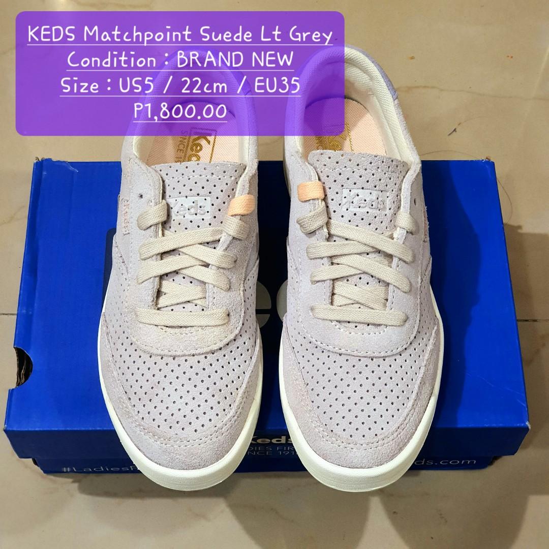 BNEW KEDS Matchpoint Suede Lt Gray Size EU35 US5 22cm Women s Fashion Footwear Sneakers on Carousell