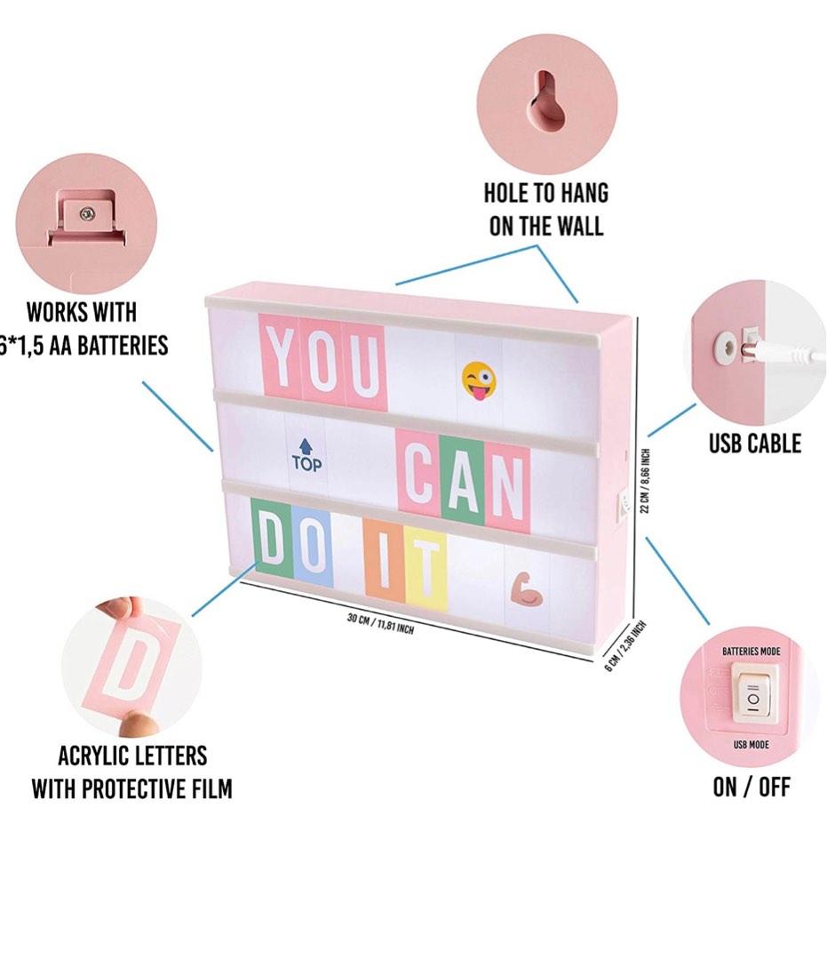 BONNYCO A4 Size Light Box in pink, Hobbies & Toys, Stationery & Craft