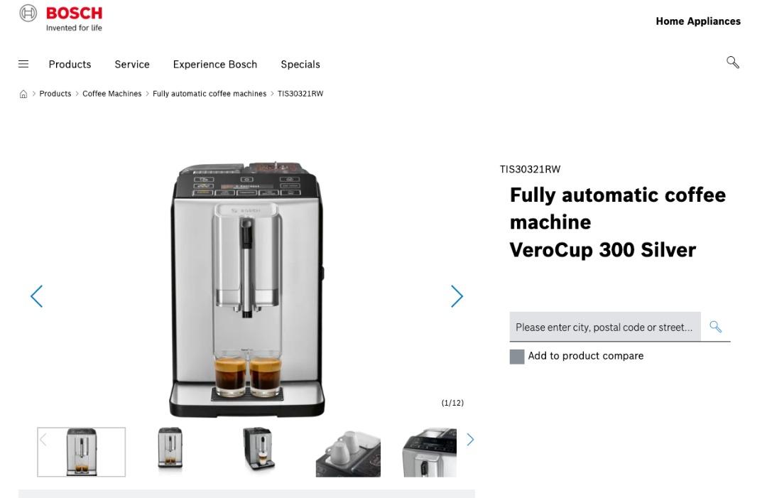 Bosch Coffee Machine BRAND NEW, TV & Home Appliances, Kitchen