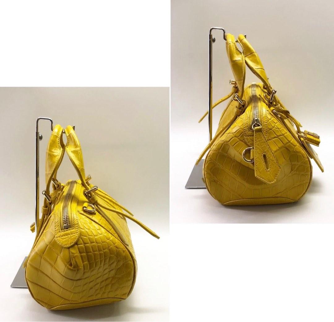 Burberry Alligator Boston Hand Bag