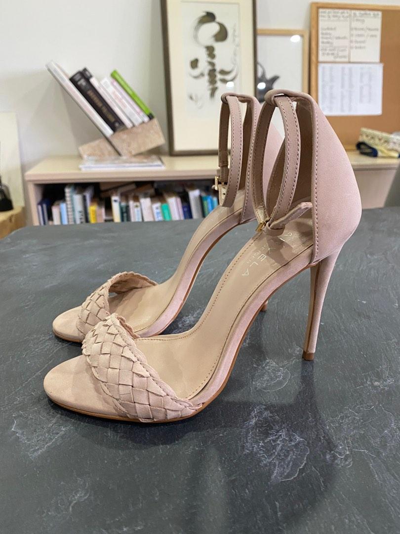 Carvela Kurt Geiger leather nude woven heels sandals 35