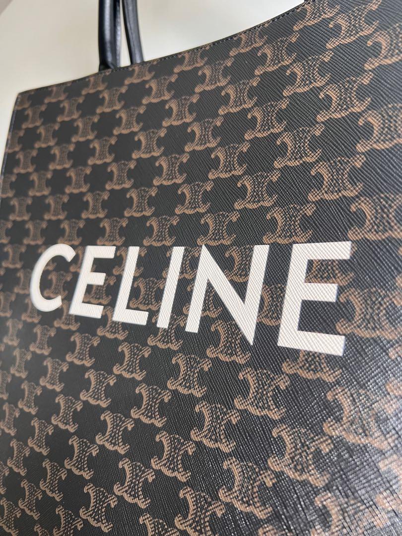 Men's Medium Vertical Cabas In Triomphe Canvas With Celine Print, CELINE