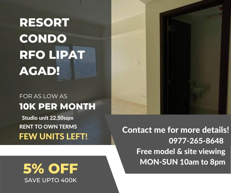 Condo RFO Fast move BGC Pasig rent to own 10k mo. Studio 12BR ugong